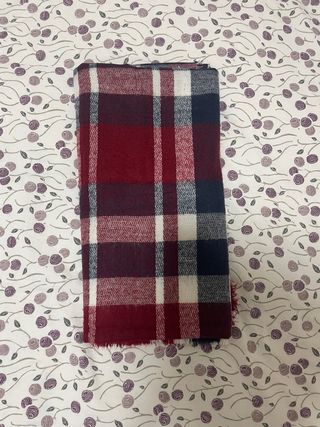 Bufanda grande Cuadros Roja y Azul