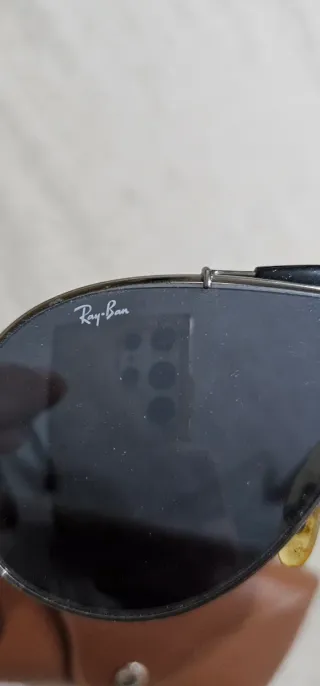 Ray-Ban Aviator Rb3197 Anni '90 Argento Nero