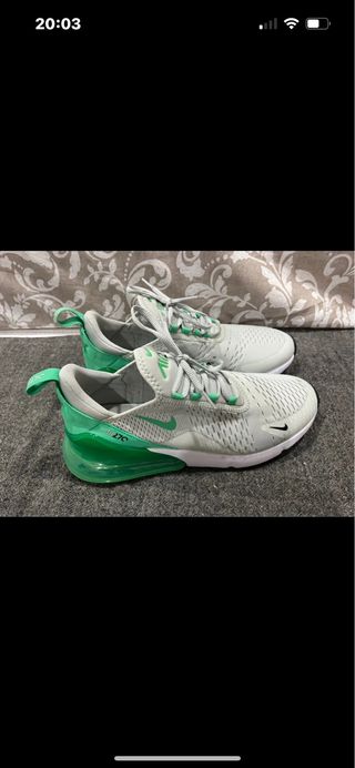 Zapatillas Nike Air 270 Hombre Blancas y Verdes