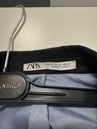 Traje Zara Hombre Negro y Azul
