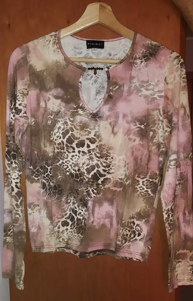 Maglia donna Project rosa maculato taglia L