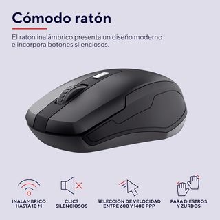 💰 - Trust Ymo Pack Teclado y Ratón Inalámbrico - D