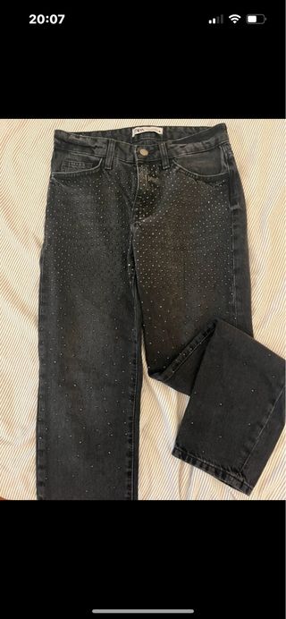 Pantalones Zara negros con brillos