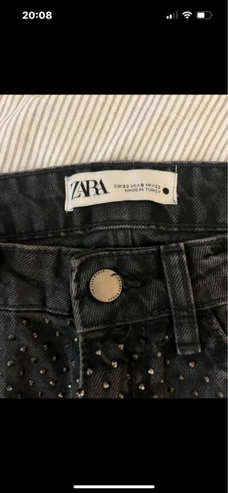 Pantalones Zara negros con brillos