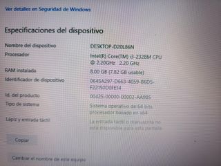 Portátil Acer i3 2.2GHz 8GB RAM 120GB SSD