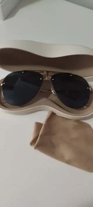 Gafas de sol Carrera aviador negro y dorado
