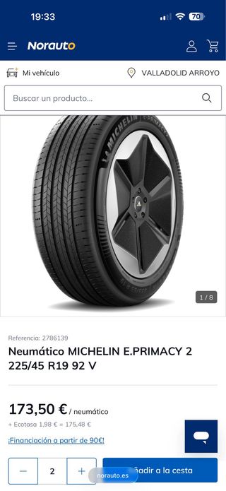 4 Neumáticos Michelin 225/45 R19 92V