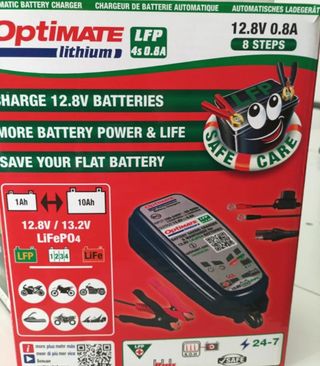 Cargador Optimate LFP y Batería Litio Skyrich