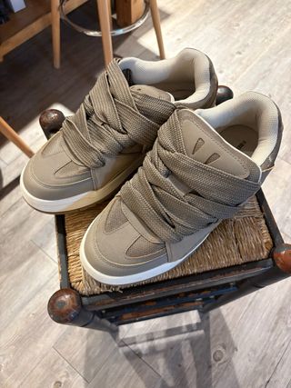 Zapatillas Chunky Beige/Gris Talla 44