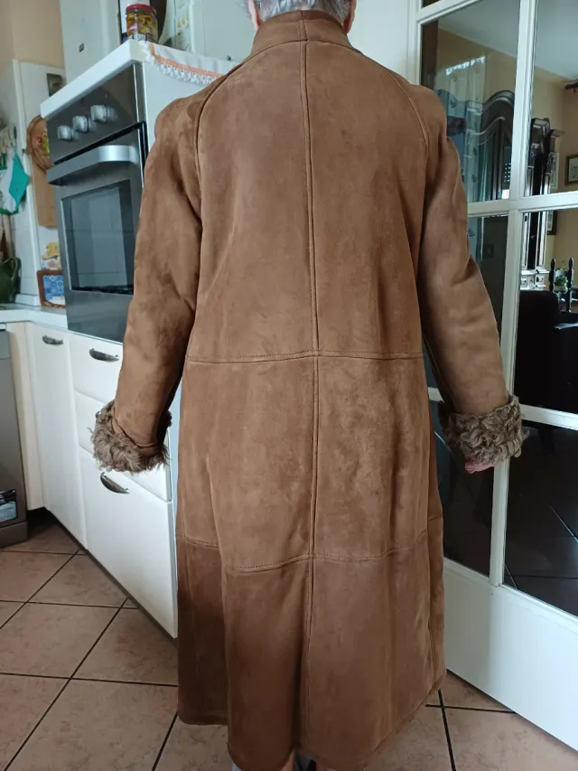 Cappotto montone donna marrone