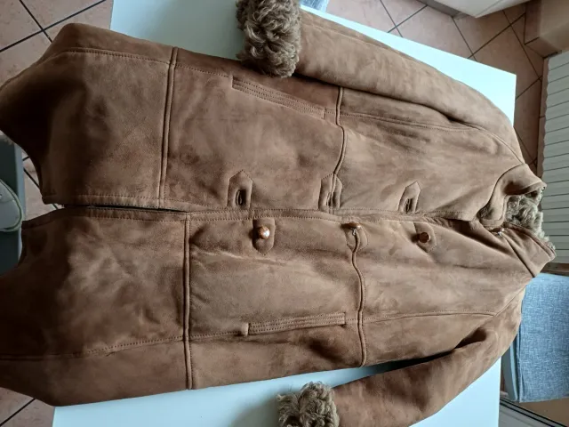 Cappotto montone donna marrone