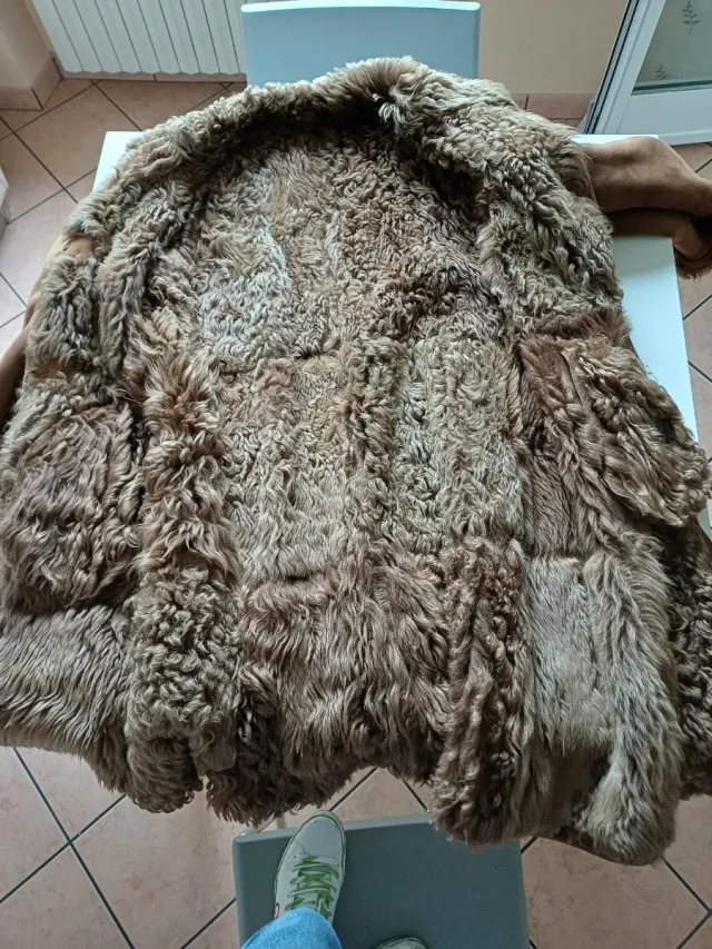 Cappotto montone donna marrone