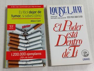 2 libros autoestima. ES FACIL DEJAR DE FUMAR ... 