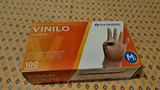 Guantes Vinilo Desechables 100 Unidades Talla M