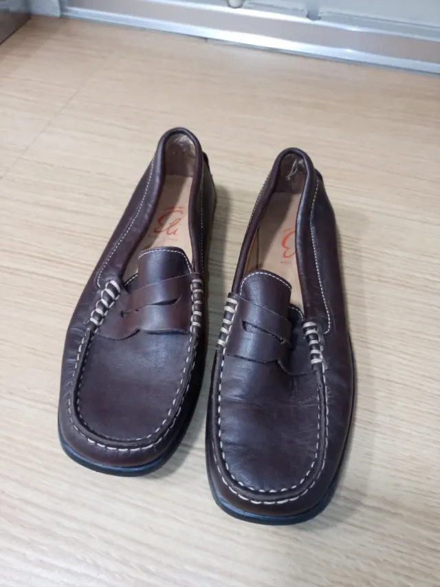 Mocasines niño piel marrón