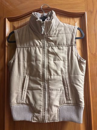 Chaleco beige mujer talla S