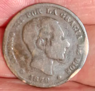 Moneda 1879 Por la Gracia de Dios