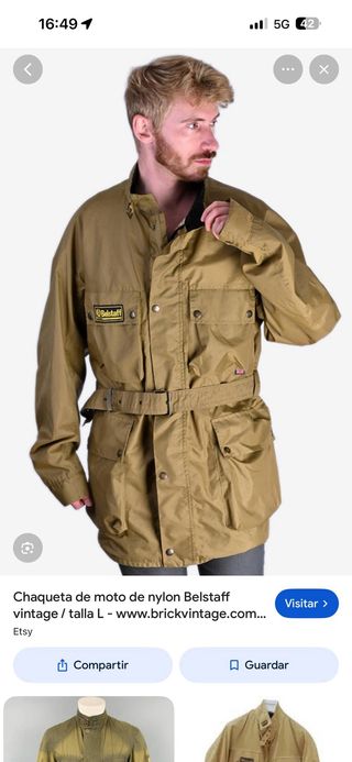 Chaqueta Belstaff Hombre Gris Talla XL