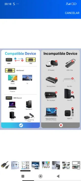 Cable VGA a HDMI Nuevo