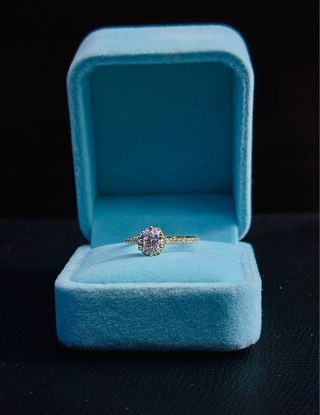Anillo de diamantes y oro VS1