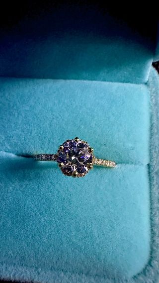 Anillo de diamantes y oro VS1