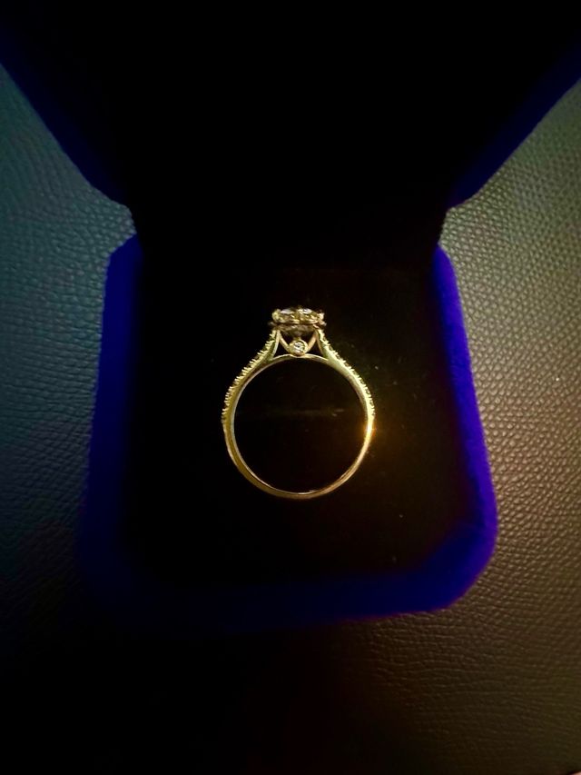 Anillo de diamantes y oro VS1