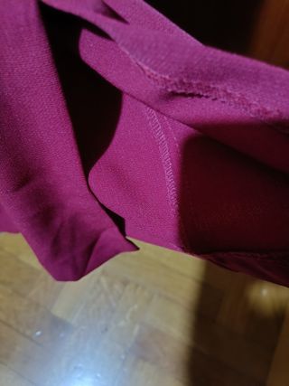 Chaqueta larga vintage de mujer color Burdeos 