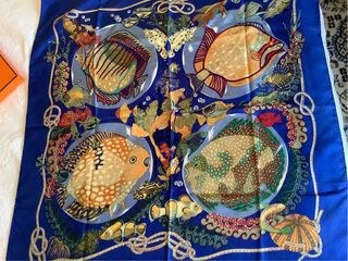 Hermès foulard Grands Fonds seta 90