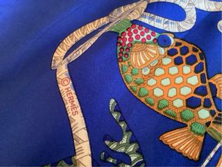 Hermès foulard Grands Fonds seta 90