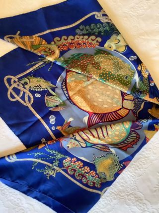 Hermès foulard Grands Fonds seta 90