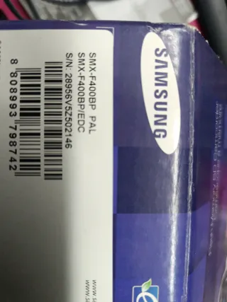 Cámara de vídeo Samsung negra