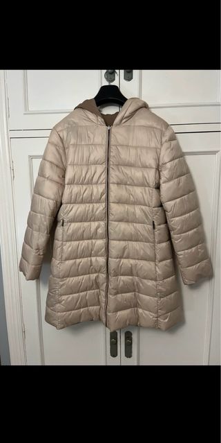 Parka reversible beige y marrón
