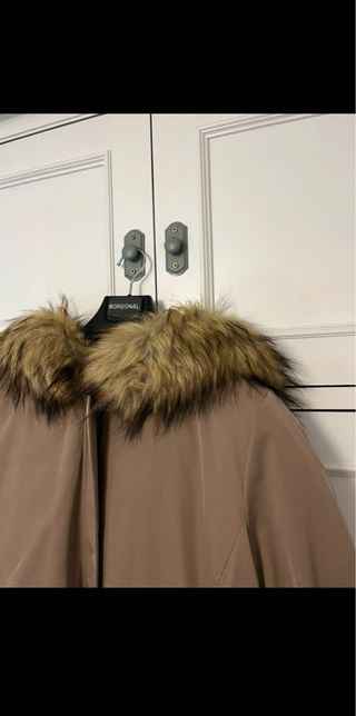 Parka reversible beige y marrón