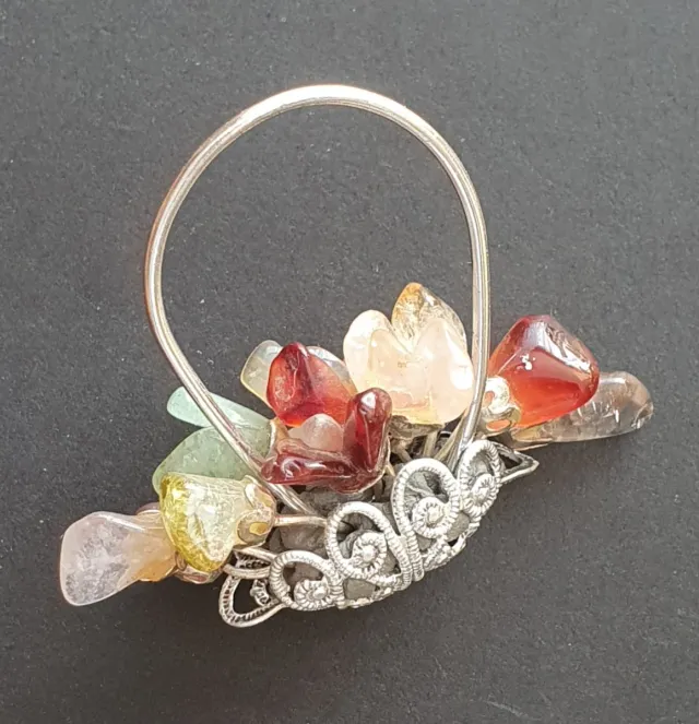 Colgante de alpaca con piedras naturales