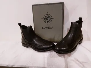 Stivaletti neri vera pelle uomo