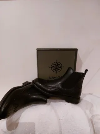 Stivaletti neri vera pelle uomo