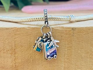 Charm Maleta Viaje Morada - Plata