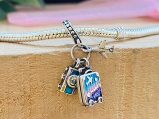Charm Maleta Viaje Morada - Plata