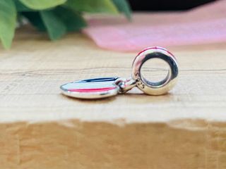 Charm Francia Bandera Corazón - Plata