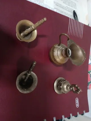 Antigüedades: Mortero, Jarra y Campanilla