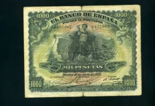 Billete 1000 Pesetas Banco de España 1907