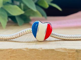 Charm Corazón de Francia - Plata