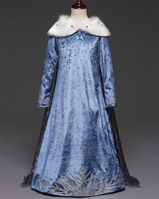 ✨ - Vestido Largo Elsa con Capa Disfraz de Princes