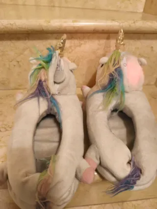 Pantofole unicorno con luci