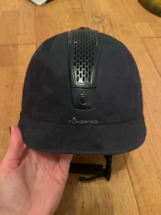 Casco de hípica azul