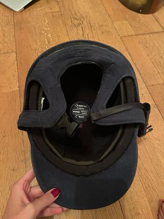 Casco de hípica azul