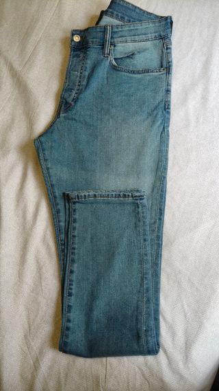 Pantalón Tejano Hombre Elastizado Azul XL