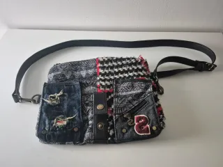 Bolso Bandolera Desigual Denim Patchwork.