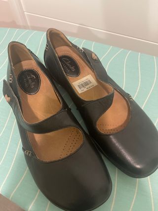 Zapatos Clarks Mujer Talla 38 Negros