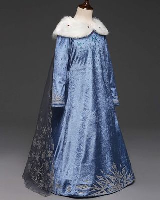 ✨ - Vestido de Princesa Elsa Niña Manga Larga Vest